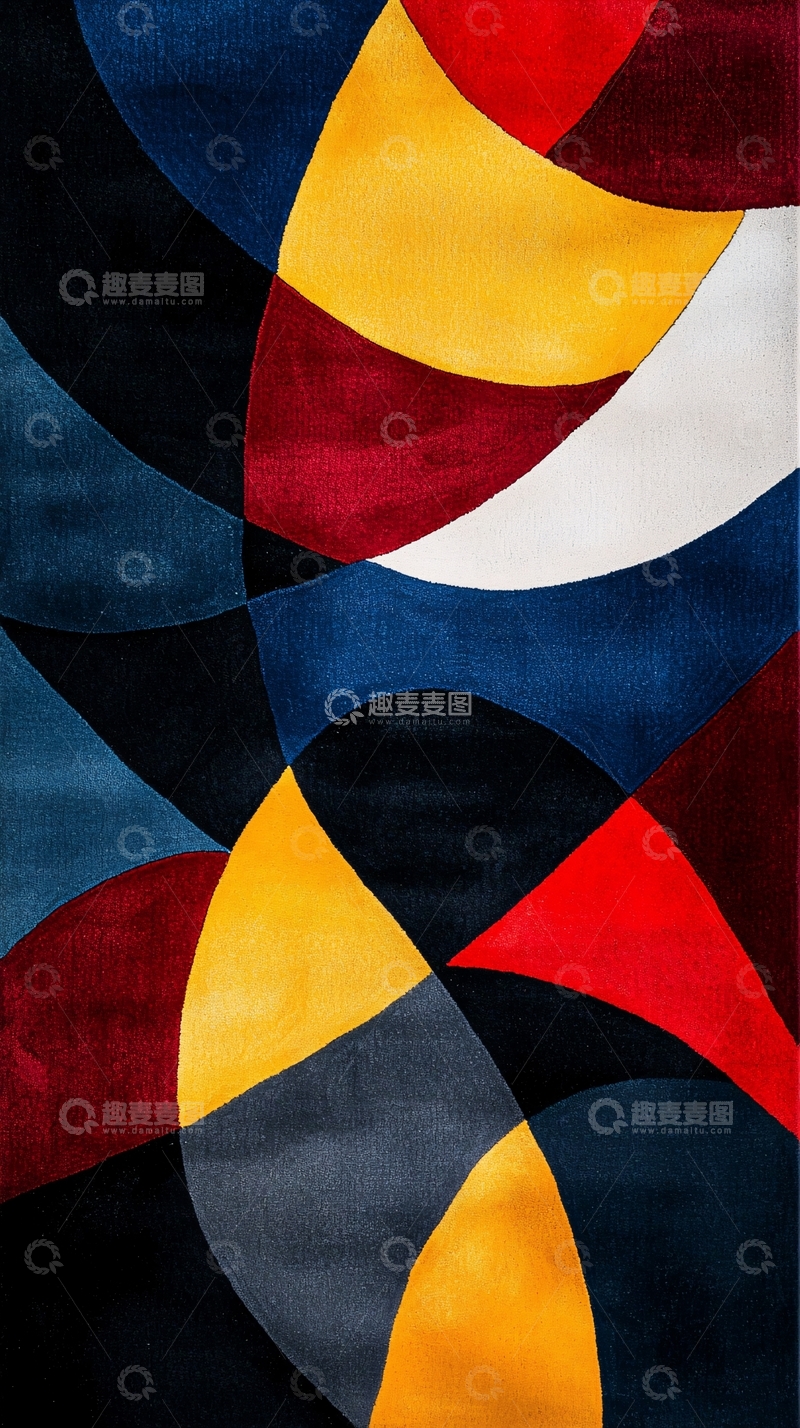 高清大图下载【趣麦麦图】-抽象几何地毯