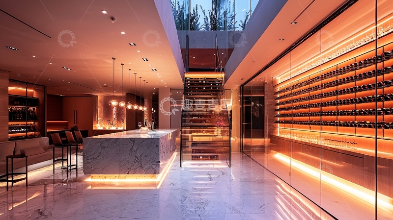 高清大图下载【趣麦麦图】奢华地下酒窖和吧台