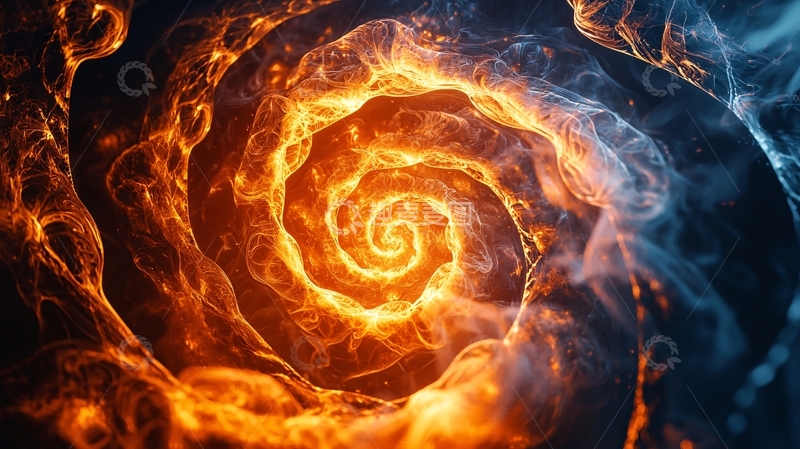高清大图下载【趣麦麦图】火焰冰霜交织的漩涡