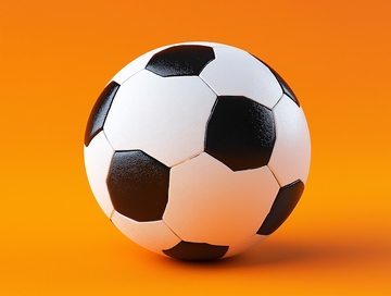 橙色背景足球