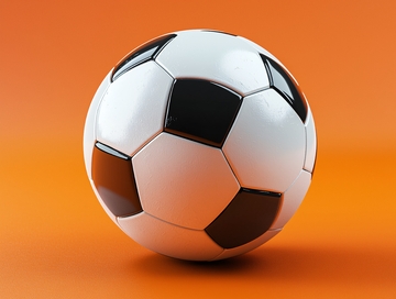 橙色背景足球