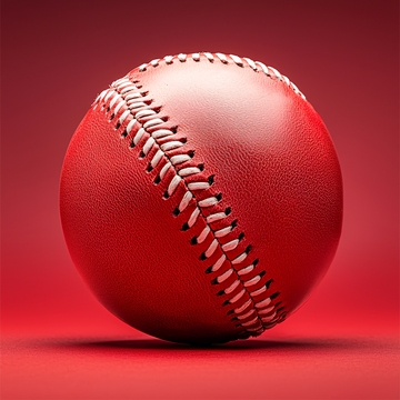 红色皮革棒球