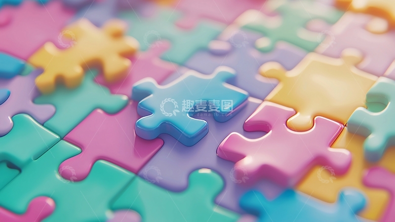 高清大图下载【趣麦麦图】彩色拼图