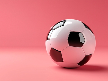 粉色背景足球