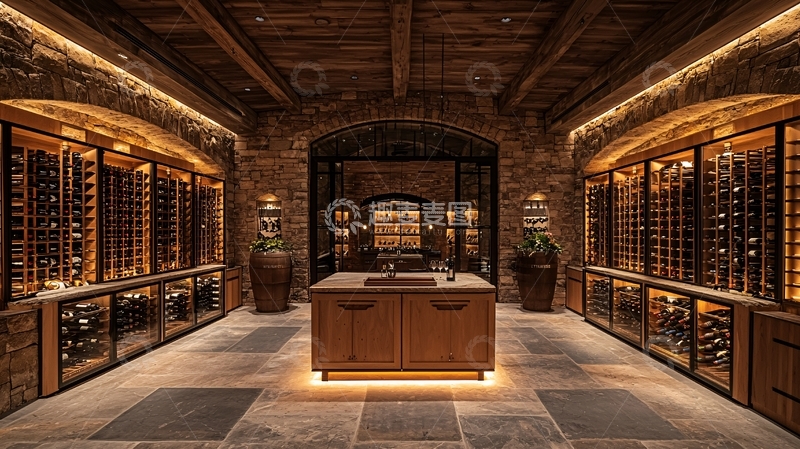 高清大图下载【趣麦麦图】豪华酒窖展示柜