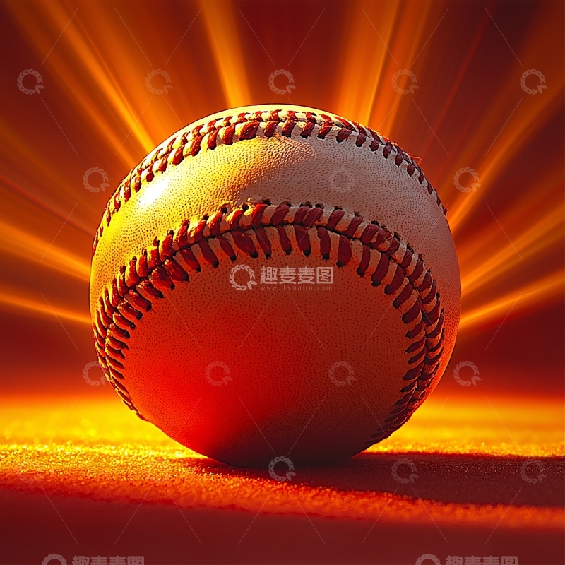高清大图下载【趣麦麦图】光芒四射的棒球