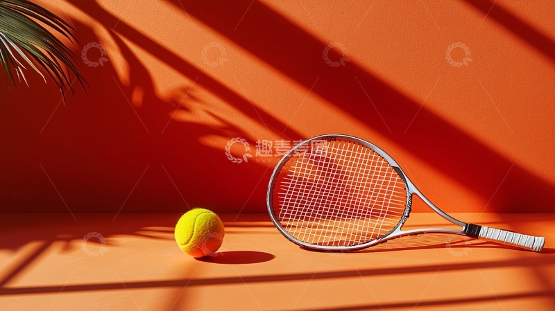 高清大图下载【趣麦麦图】网球拍和网球