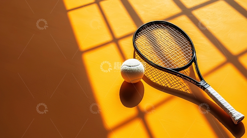 高清大图下载【趣麦麦图】网球拍和网球