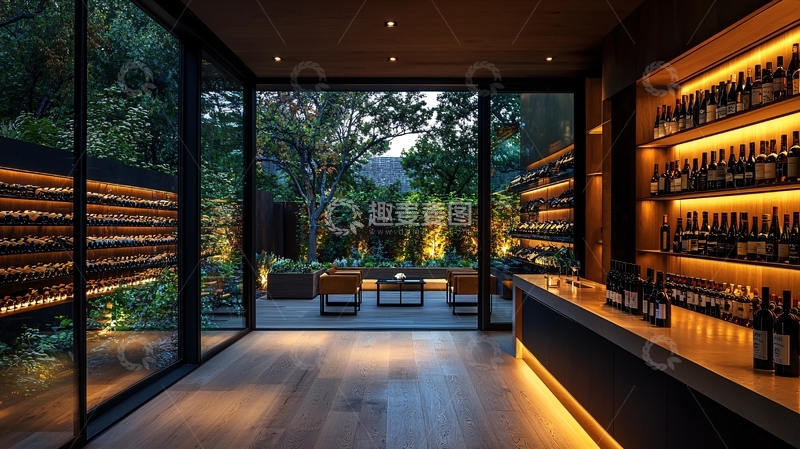 高清大图下载【趣麦麦图】现代风格酒窖