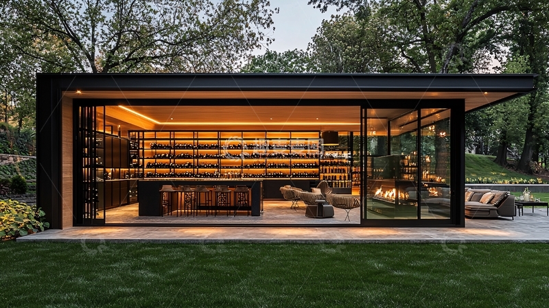 高清大图下载【趣麦麦图】简洁现代的玻璃酒窖建筑