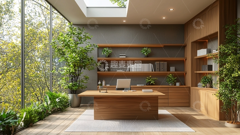 高清大图下载【趣麦麦图】自然光充足的办公室