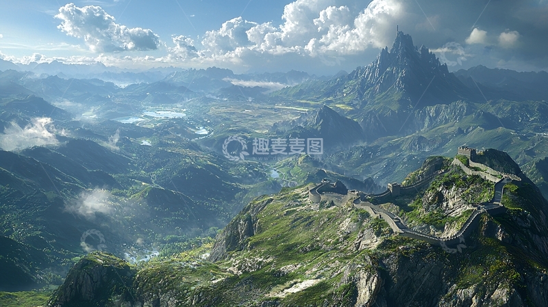 高清大图下载【趣麦麦图】云海山峦壮阔景色