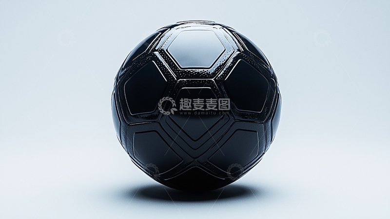 高清大图下载【趣麦麦图】黑色足球