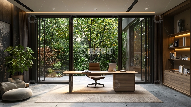 高清大图下载【趣麦麦图】现代简约书房设计