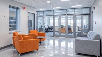 明亮现代的办公休息区