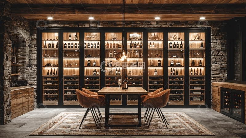 高清大图下载【趣麦麦图】奢华酒窖展示