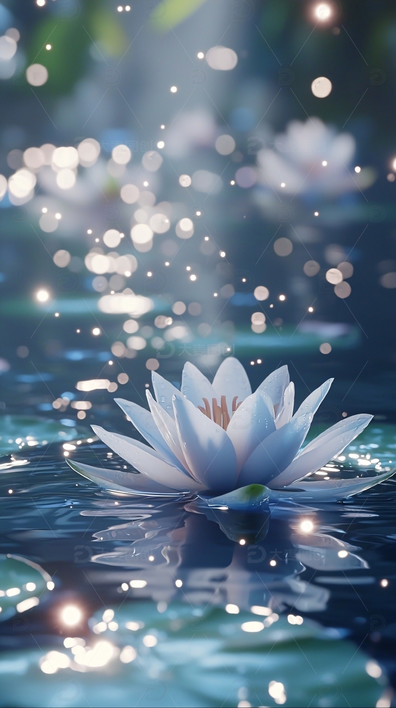 高清大图下载【趣麦麦图】梦幻般的水莲花