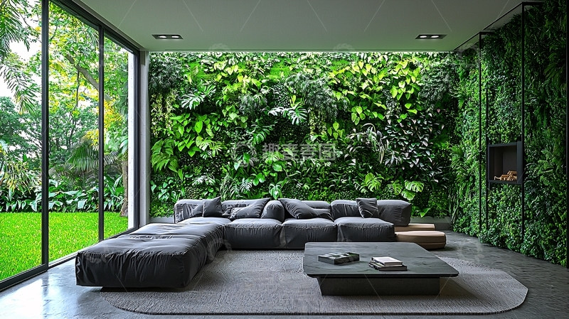 高清大图下载【趣麦麦图】现代简约绿植墙