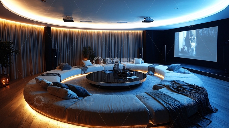 高清大图下载【趣麦麦图】豪华圆形家庭影院