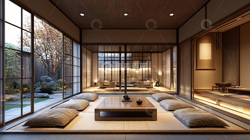 高清大图下载【趣麦麦图】日式简约客厅设计