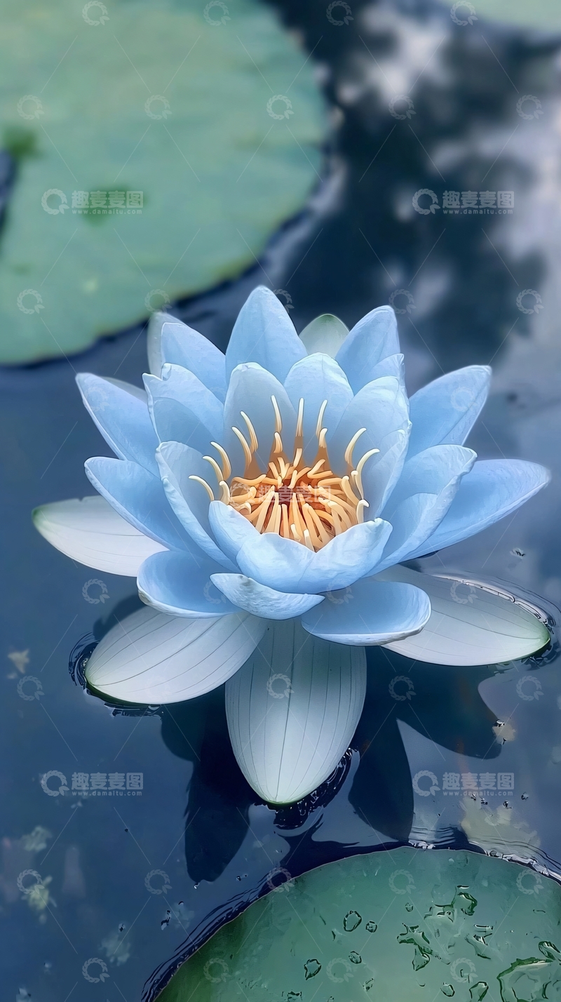高清大图下载【趣麦麦图】蓝色睡莲