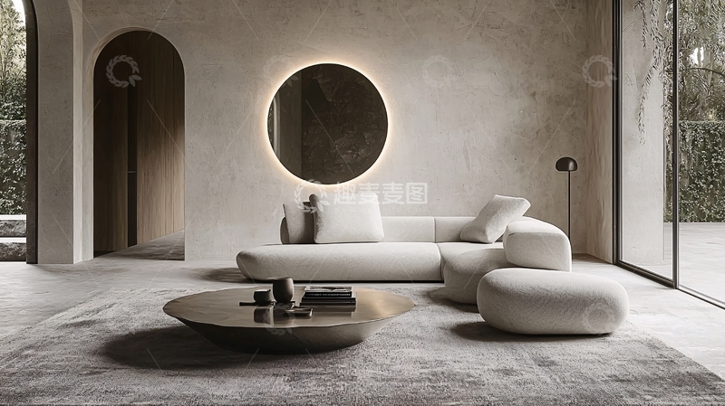 高清大图下载【趣麦麦图】极简风客厅设计