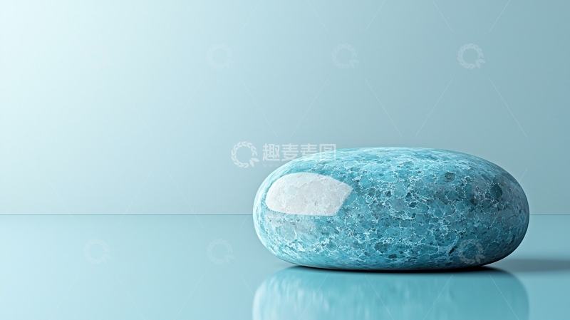 高清大图下载【趣麦麦图】浅蓝色鹅卵石质感背景
