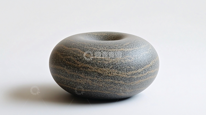 高清大图下载【趣麦麦图】灰色圆环状石头