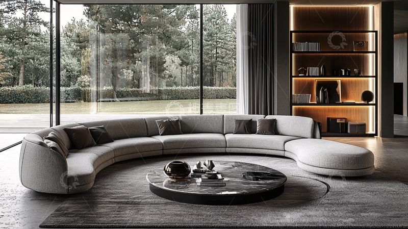 高清大图下载【趣麦麦图】现代简约弧形沙发