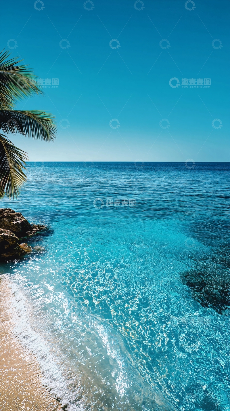 高清大图下载【趣麦麦图】热带海滩的清澈海水