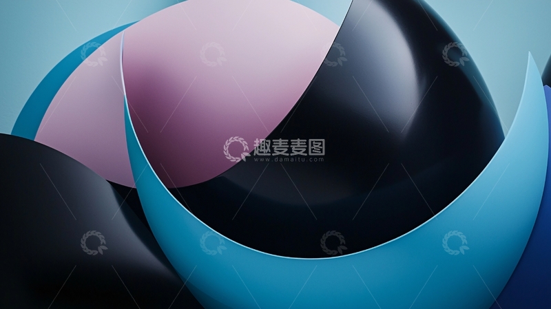 高清大图下载【趣麦麦图】抽象彩色曲线