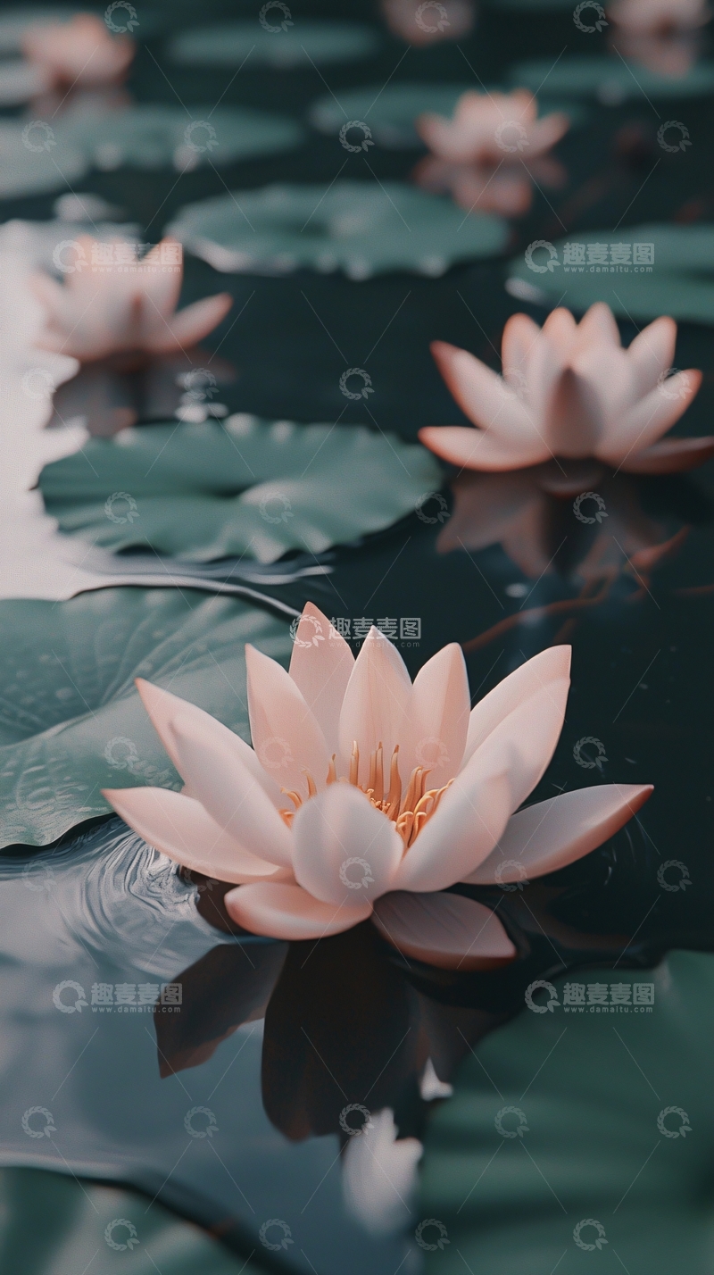 高清大图下载【趣麦麦图】粉色睡莲