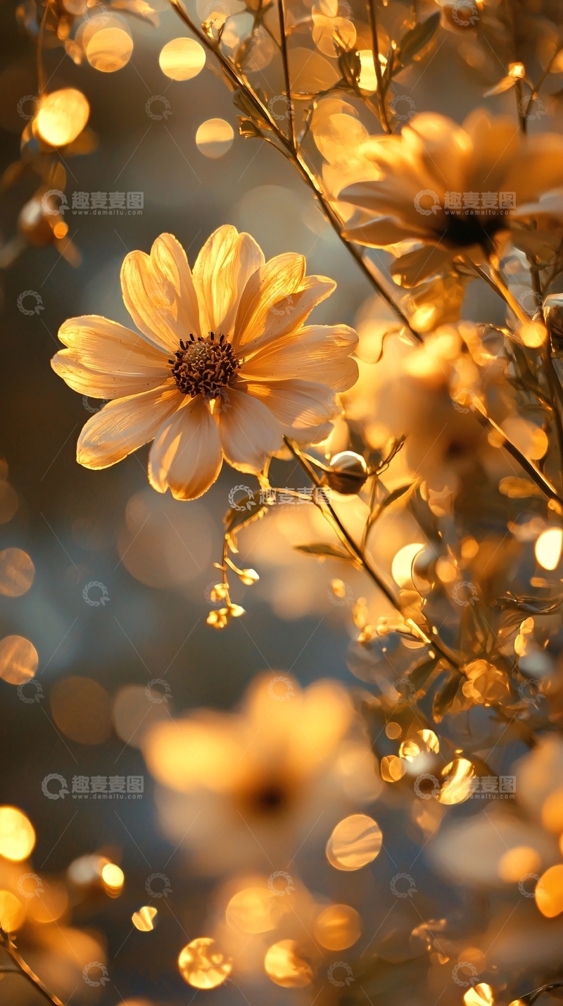 高清大图下载【趣麦麦图】金色花朵