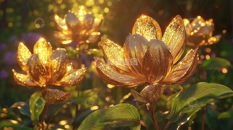 高清大图下载【趣麦麦图】金光闪闪的玉兰花