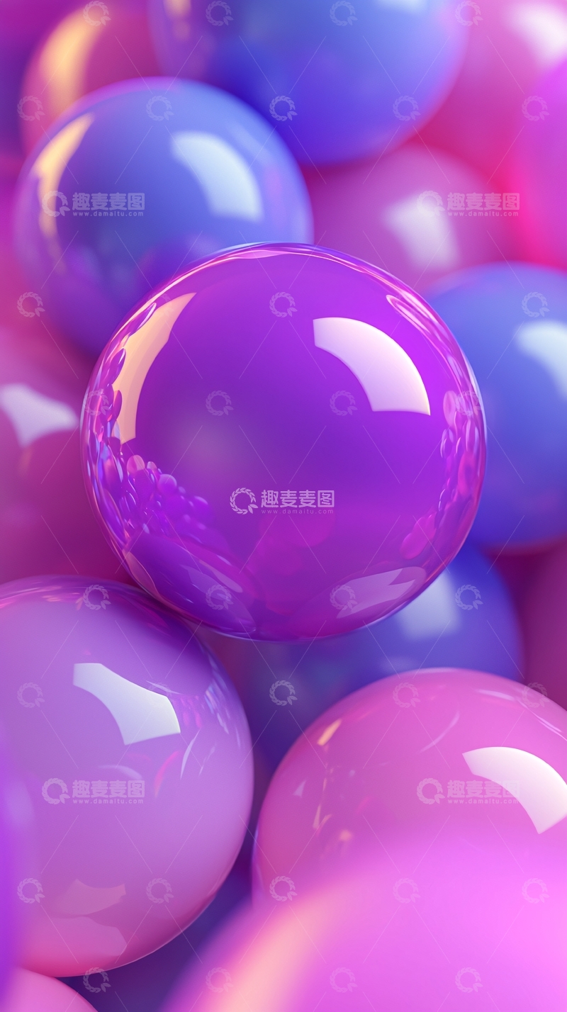 高清大图下载【趣麦麦图】紫色球体