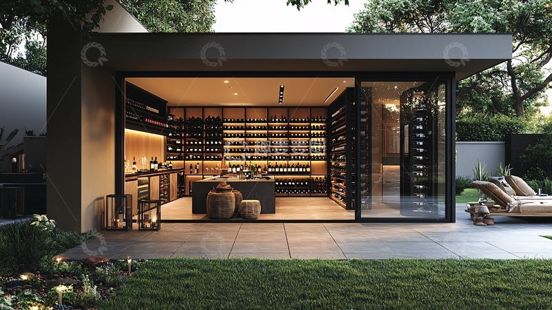 高清大图下载【趣麦麦图】现代风格酒窖外观