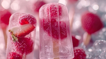 草莓覆盆子冰棒