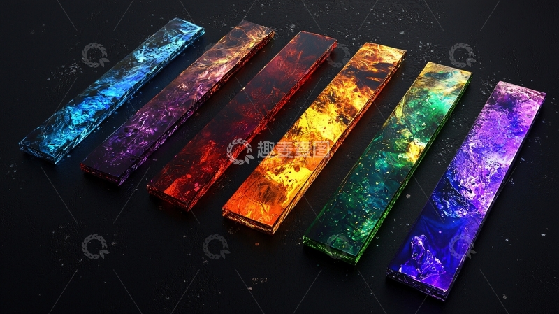 高清大图下载【趣麦麦图】七彩树脂板材
