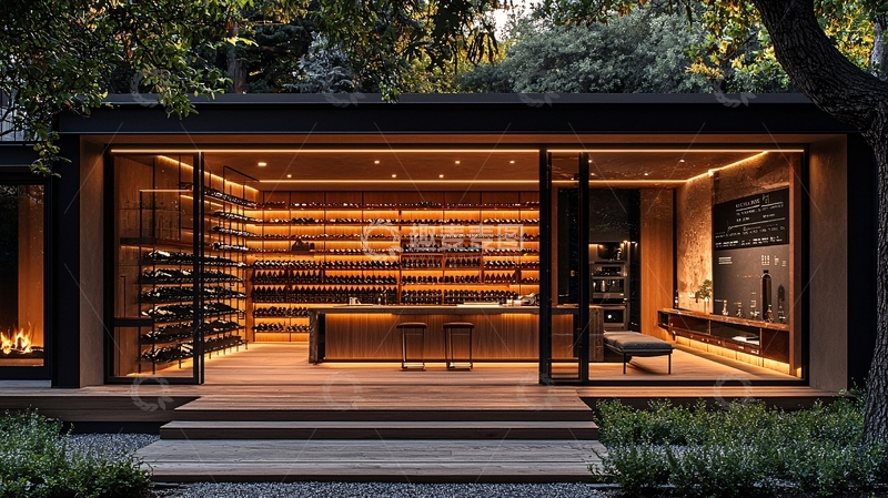 高清大图下载【趣麦麦图】现代简约酒窖设计