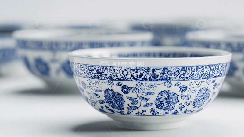 高清大图下载【趣麦麦图】青花瓷碗