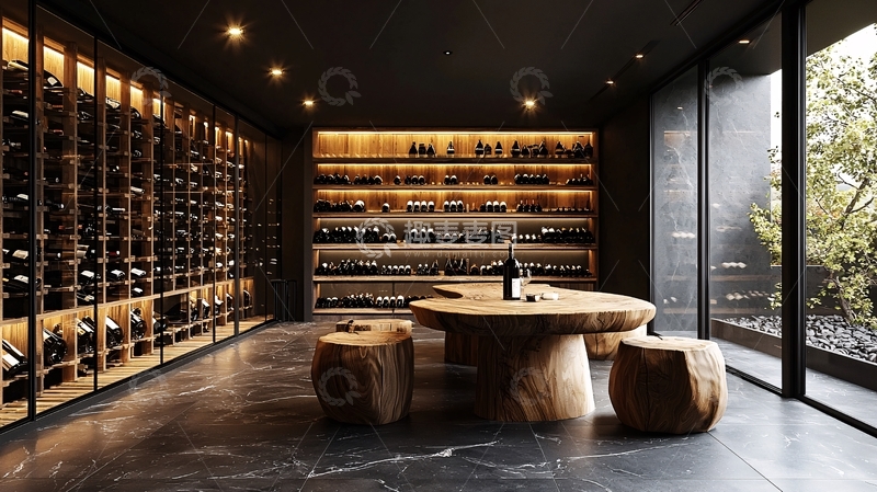 高清大图下载【趣麦麦图】豪华酒窖与自然光