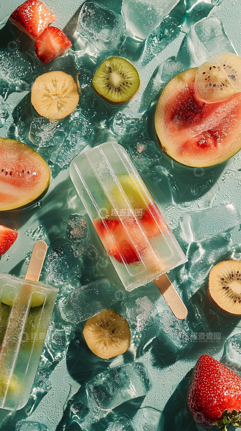 高清大图下载【趣麦麦图】水果冰棍