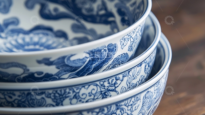 高清大图下载【趣麦麦图】青花瓷碗