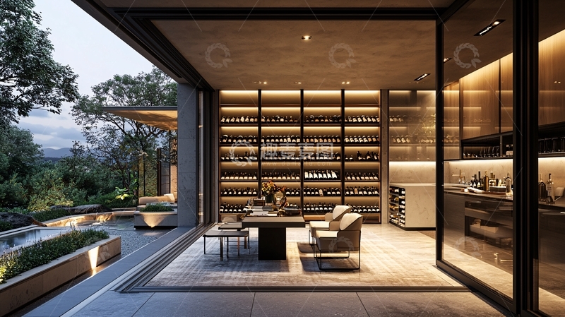 高清大图下载【趣麦麦图】豪华别墅客厅与庭院