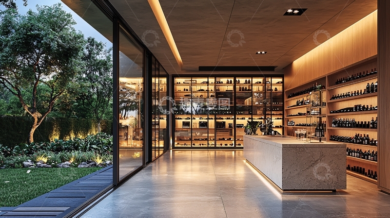 高清大图下载【趣麦麦图】现代简约庭院别墅室内