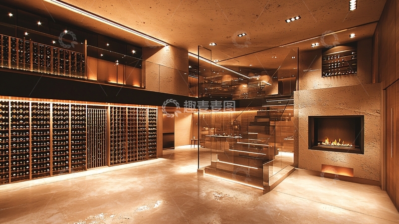 高清大图下载【趣麦麦图】豪华现代酒窖室内设计