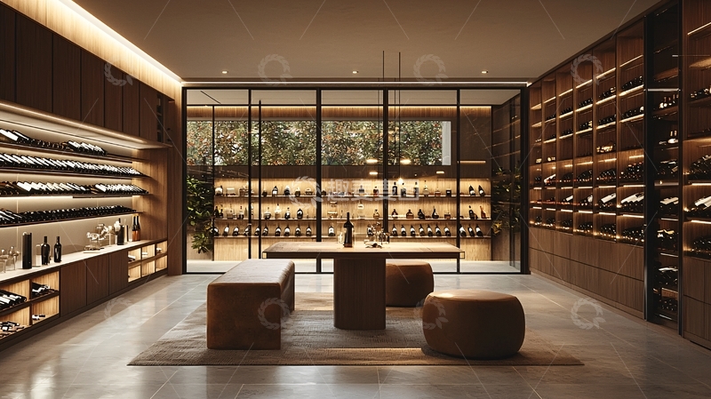 高清大图下载【趣麦麦图】豪华酒窖内部设计