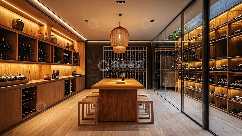 高清大图下载【趣麦麦图】豪华酒窖内部设计