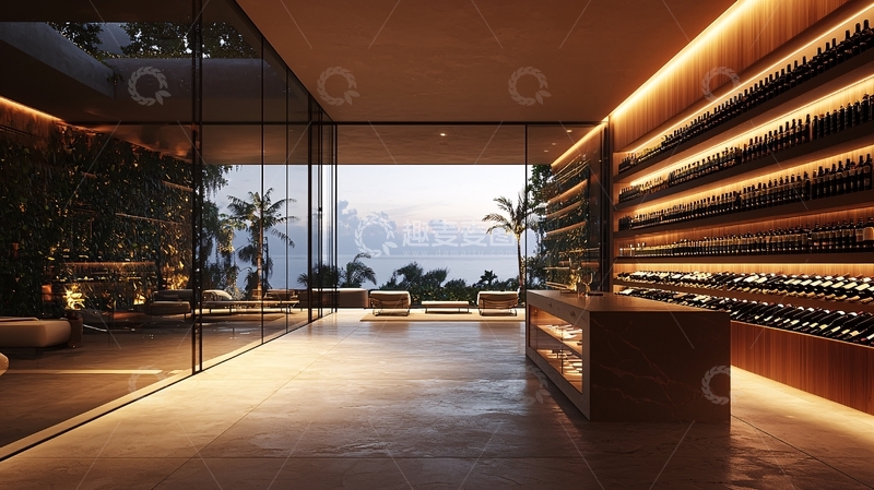 高清大图下载【趣麦麦图】现代简约酒窖设计