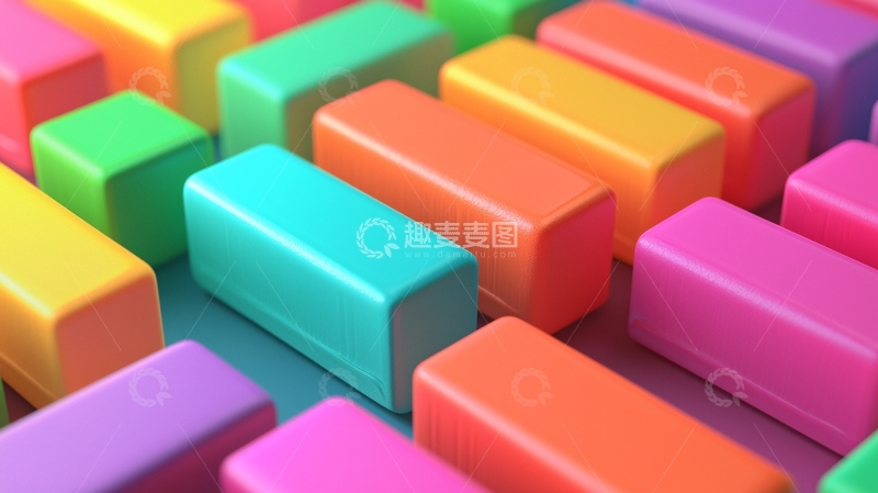 高清大图下载【趣麦麦图】彩色积木